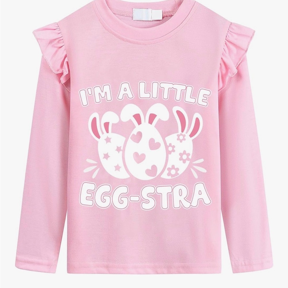Pink Long Sleeve Shirt with Graphic Print 4T